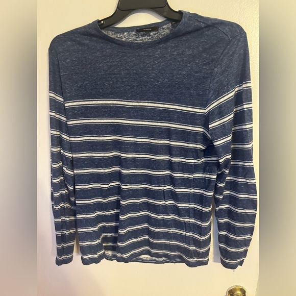 Vince Other - Navy and white striped Vince linen top.